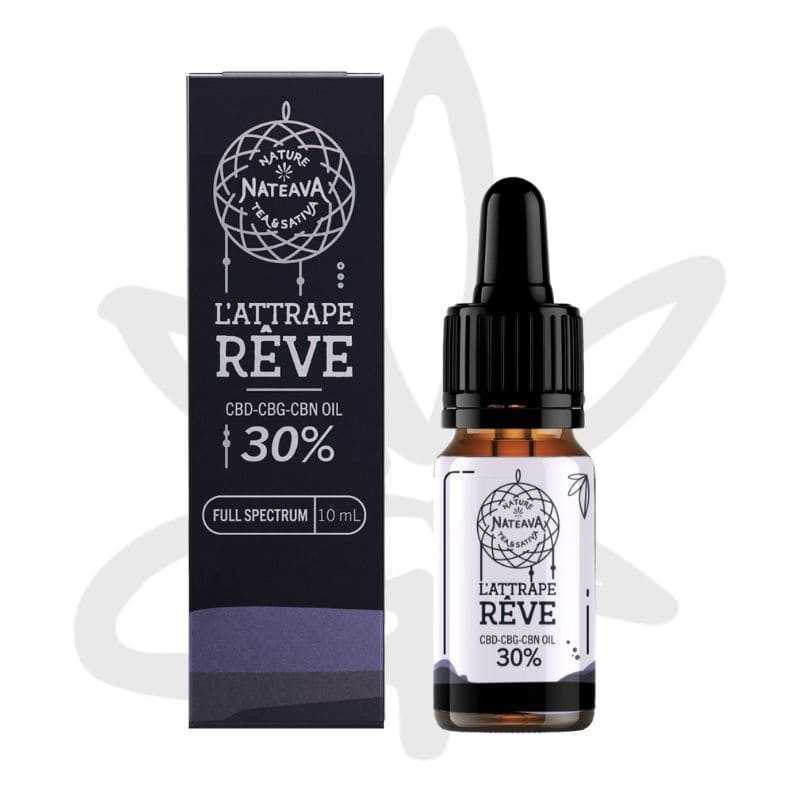 Huile de CBD "L'attrape rêve" 30% CBD + CBG + CBN  - Nateava