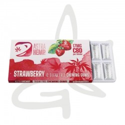 Chewing Gum CBD 17mg Strawberry Hemp - Astra Hemp - Edibles