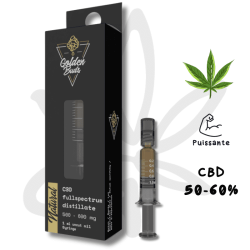 Seringue CBD Natural 600mg CBD 1ml - Golden Buds - Extraction CBD