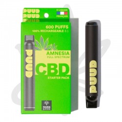 PUUD Amnesia 100mg CBD Full Spectrum 600 Puffs - Marie Jeanne - Puff CBD recheargeable