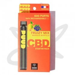 PUUD Fruizy Mix 100mg CBD Full Spectrum 600 Puffs - Marie Jeanne - Puff CBD recheargeable