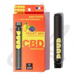 PUUD Fruizy Mix 100mg CBD Full Spectrum 600 Puffs - Marie Jeanne - Puff CBD recheargeable