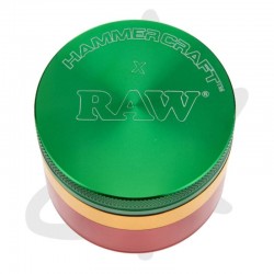 Grinder HammerCraft Aluminium Rasta 61mm - Raw - Grinder Weed