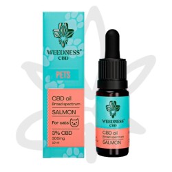 Huile CBD chat "Saumon" 3% CBD 10ml - Weedness CBD - Huile CBD animaux