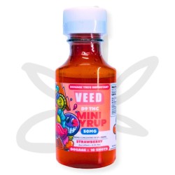 Mini Syrup "Strawberry" 50mg Delta 9 THC 60ml - VEED - Sirop THC