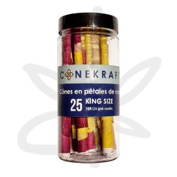 Cône pré-roulé Pétale de Rose king size x25 - Conekraft