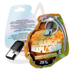 Pod 1ml 700 puff Vape Formule explosive "Orange Explosive" 75% 10-OH-HHC, CBD, CBN, CBG, CBC