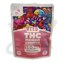 Gummies THC Mondo Rainbow Candy 100mg delta 9 THC x4 - VEED