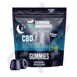 Gummies CBD 15mg + Melatonine 0,3mg "Power Sleep" Blueberry - Cannabis Bakehouse - CBD Alimentaire