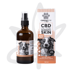 Huile CBD chien Eczema 200mg CBD 100ml - Cannaline - Huile CBD animaux